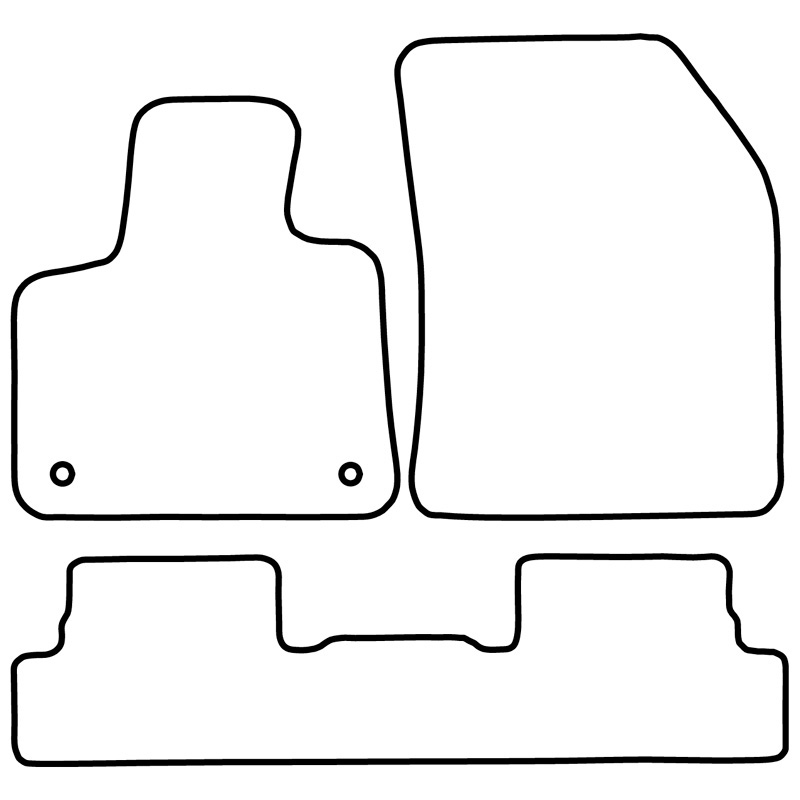 Set velour car mats  Peugeot 3008 2016- excl. Hybrid 2019-