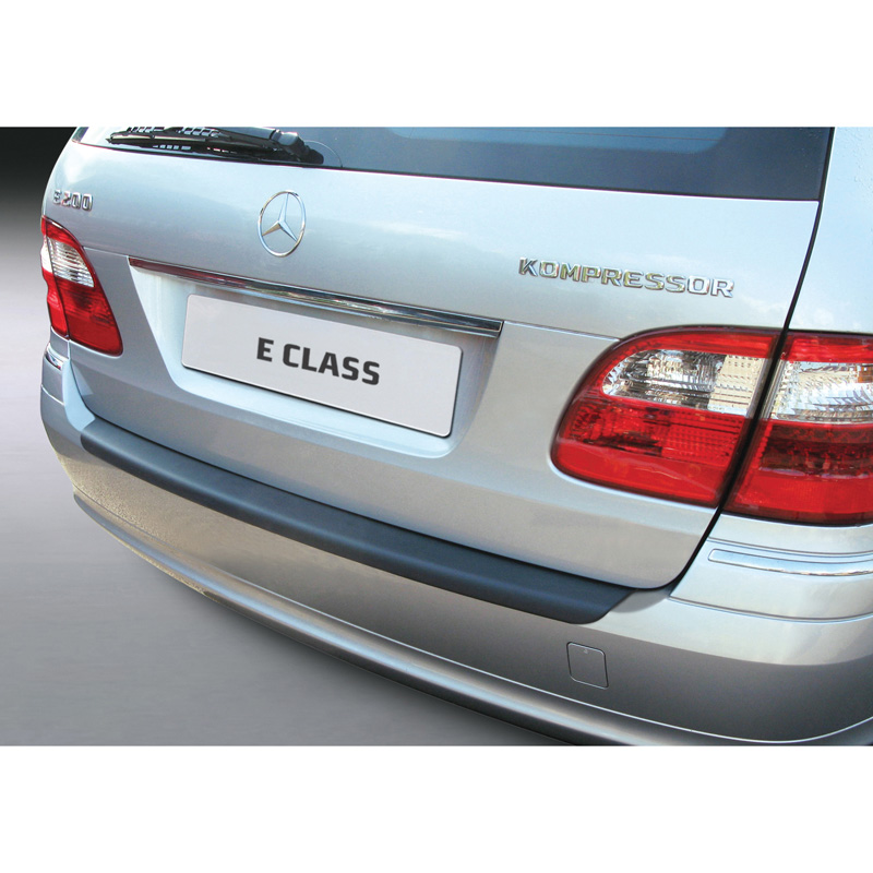 ABS Rear bumper protector  Mercedes E-Class W211 Kombi 2002-2009 Black