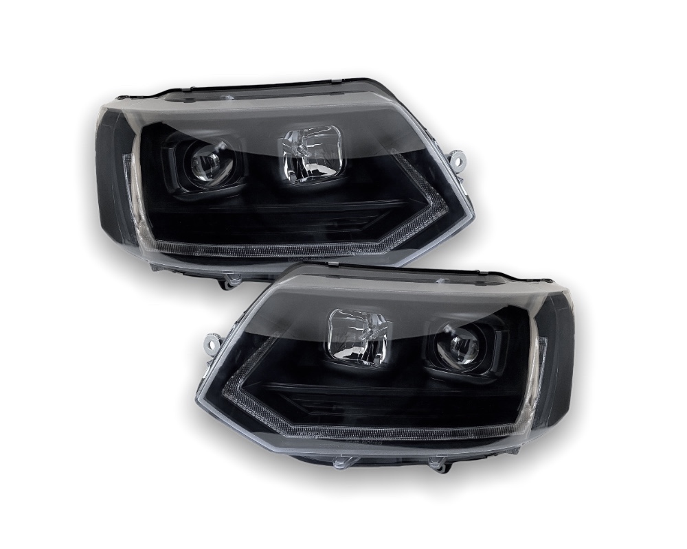 Headlights VW T5 09-.. Devil Eyes Dlite LED Black