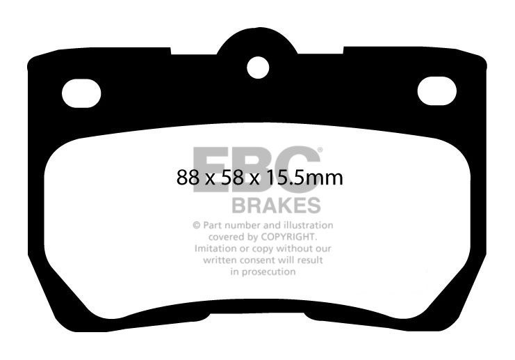 EBC Brakes LEXUS GS430 4.3 2005-.. Remblokken achterzijde yellow
