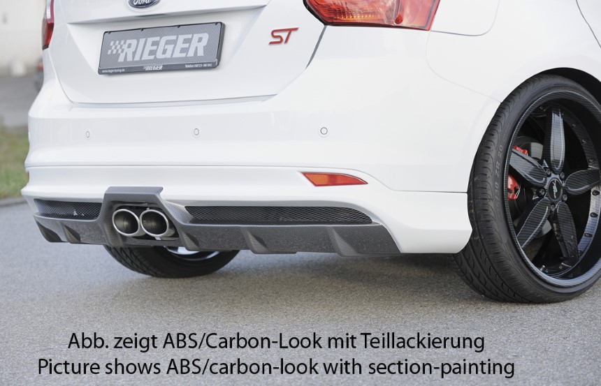 Diffuser Ford Focus 3 ST dubbele uitlaatpijp + gaasinzet Rieger