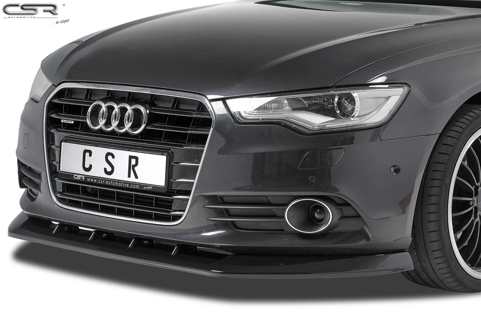 Voorspoiler Audi A6 C7 4G Glans Zwart
