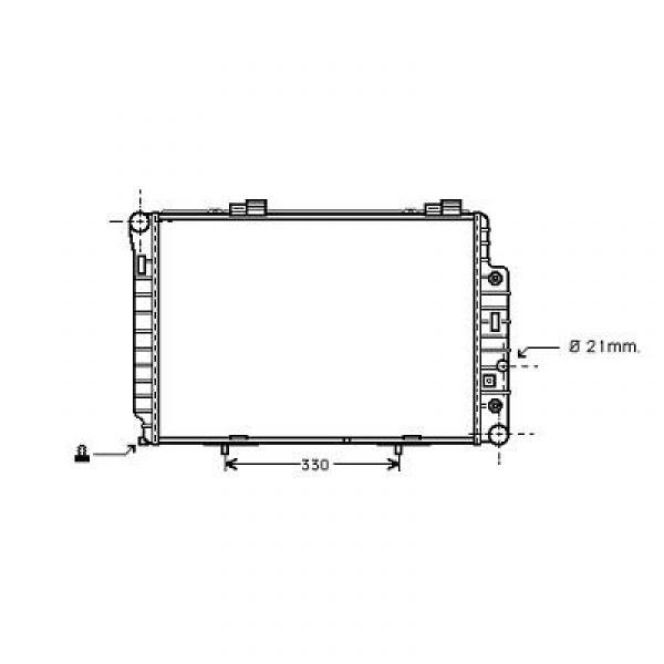 Radiator SLK/CLK W 202 93-00 615x420 C240/C280/C200D/C220D/C250D