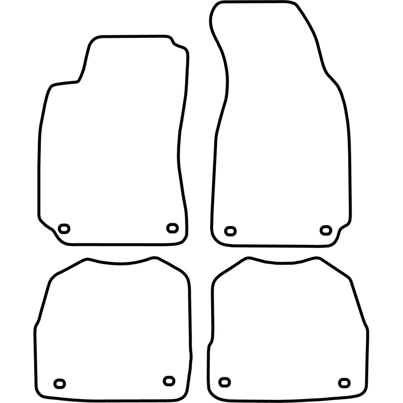 Set velour car mats  Skoda SuperB 2002-2008