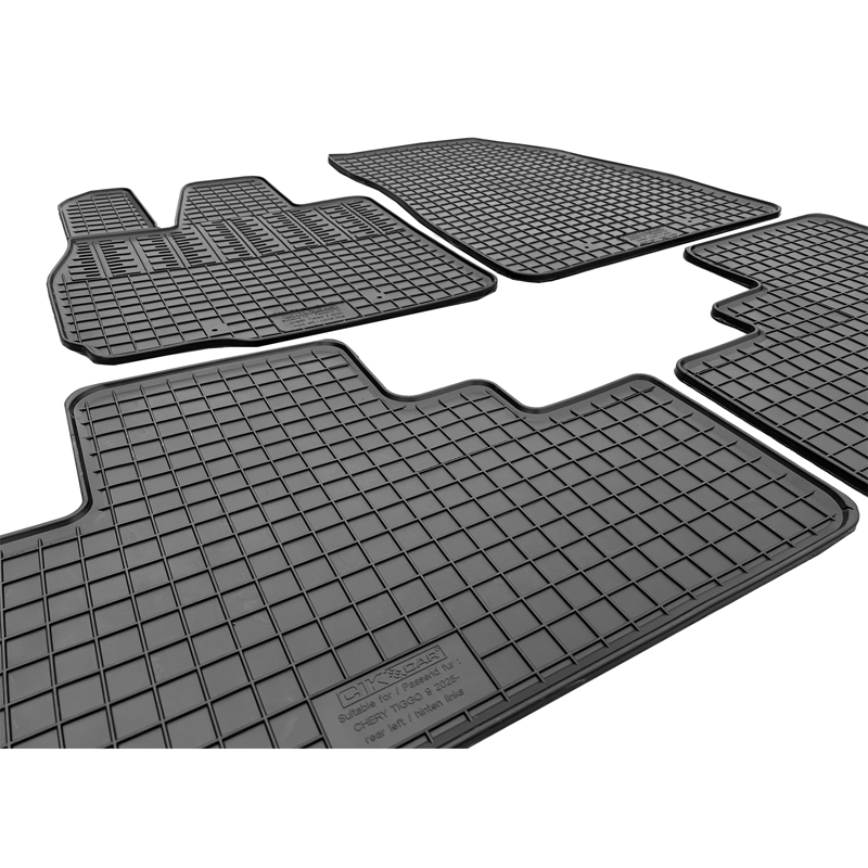 CIKCAR Rubber car mats set  Chery Tiggo 9 PHEV 2025- (4-pieces + fixing system)