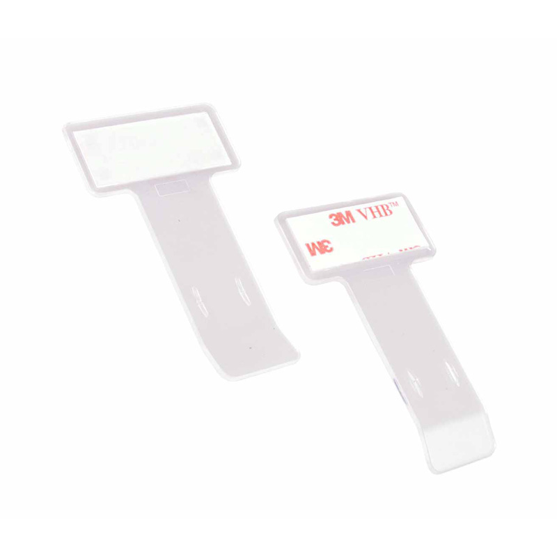 Universal Ticket Clip/Bank Card/Parking Card Holder 75x40x2mm - Self-adhesive - Set of 2 pieces