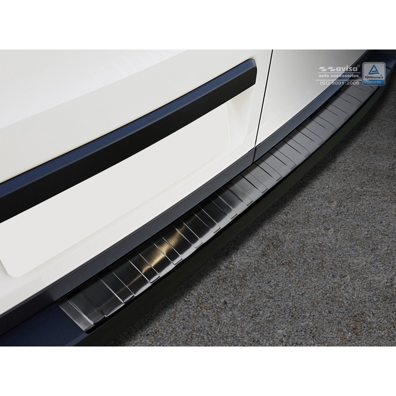 Zwart RVS Achterbumperprotector  Volkswagen Crafter & MAN TGE 2017- 'Ribs'