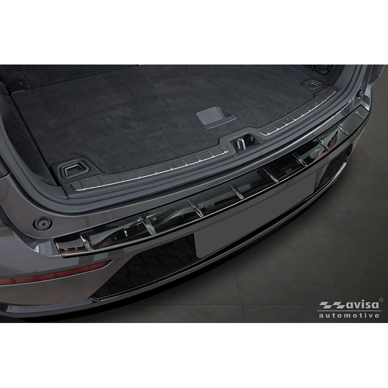 Avisa Stainless Steel Rear Bumper Protector  Volvo EX90 2022- - High Gloss Black