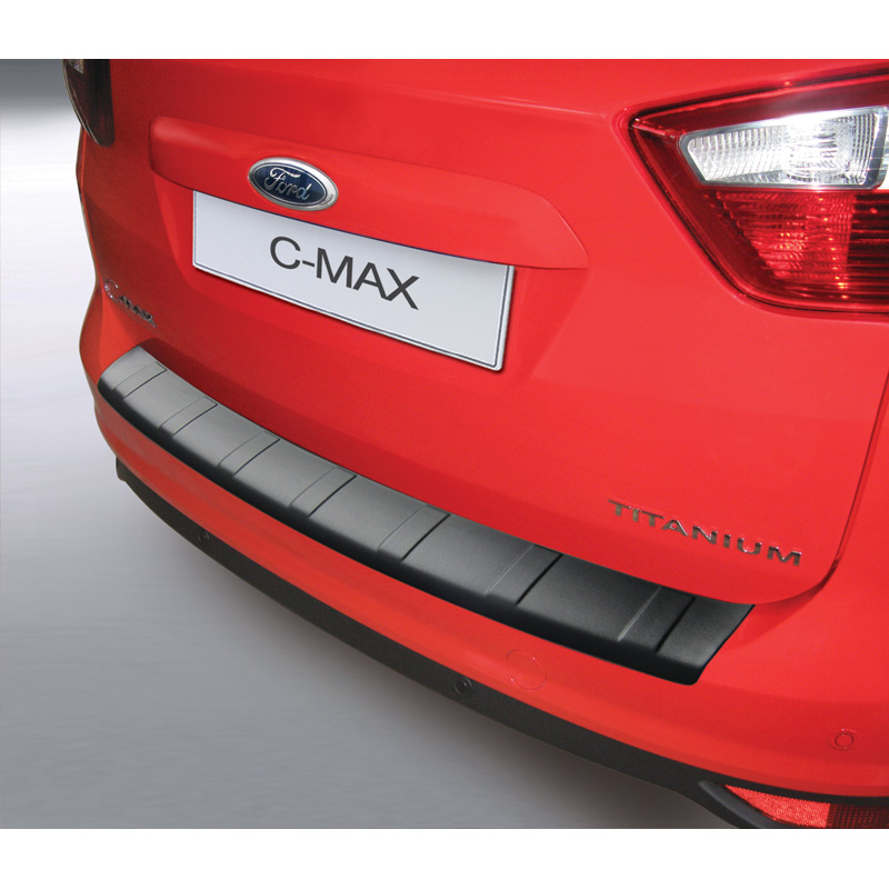 ABS Rear bumper protector  Ford C-Max 2011-2015 'Ribbed' Black