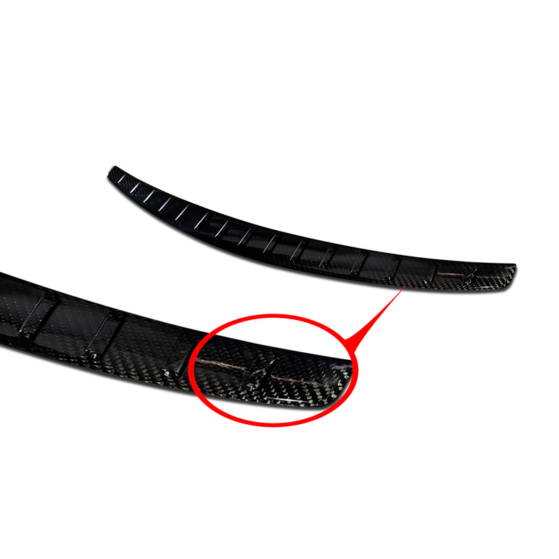 Real 3D Carbon Rear bumper protector  Mercedes C-Class W205 Sedan 2014-2019 & FL 2019-2021 'Ribs'