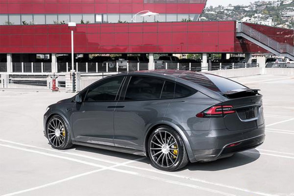 Achterklep Spoiler Tesla Model X Echt Carbon