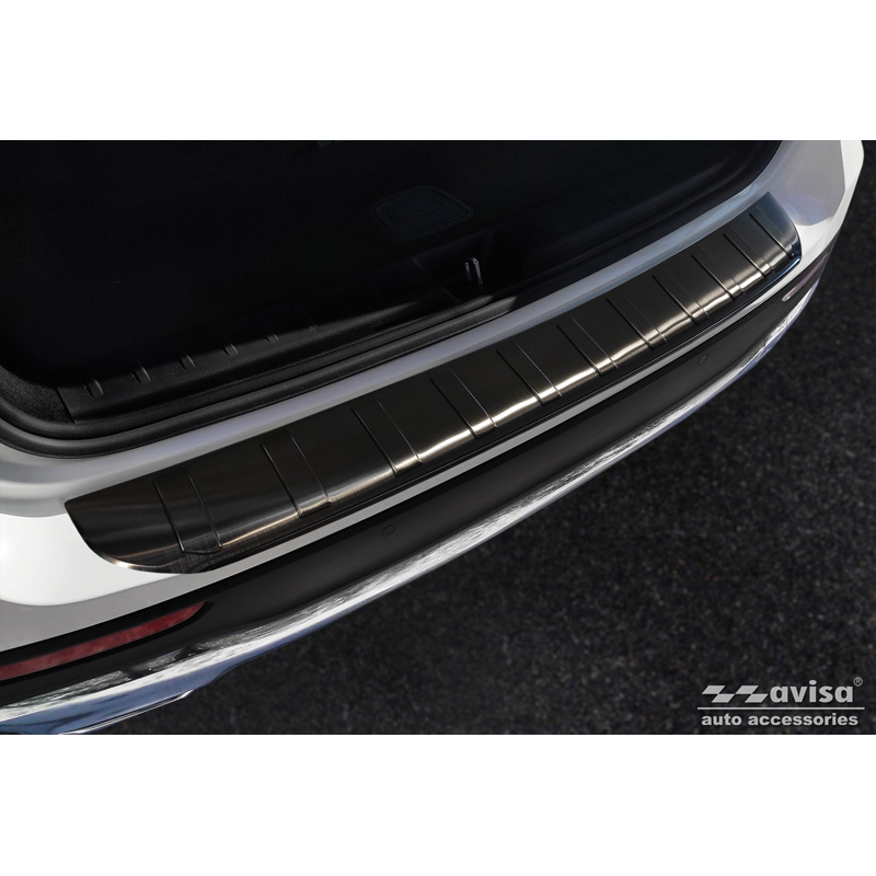Black Stainless Steel Rear bumper protector  Mercedes GLB (X247) incl. AMG 2019- 'Ribs'