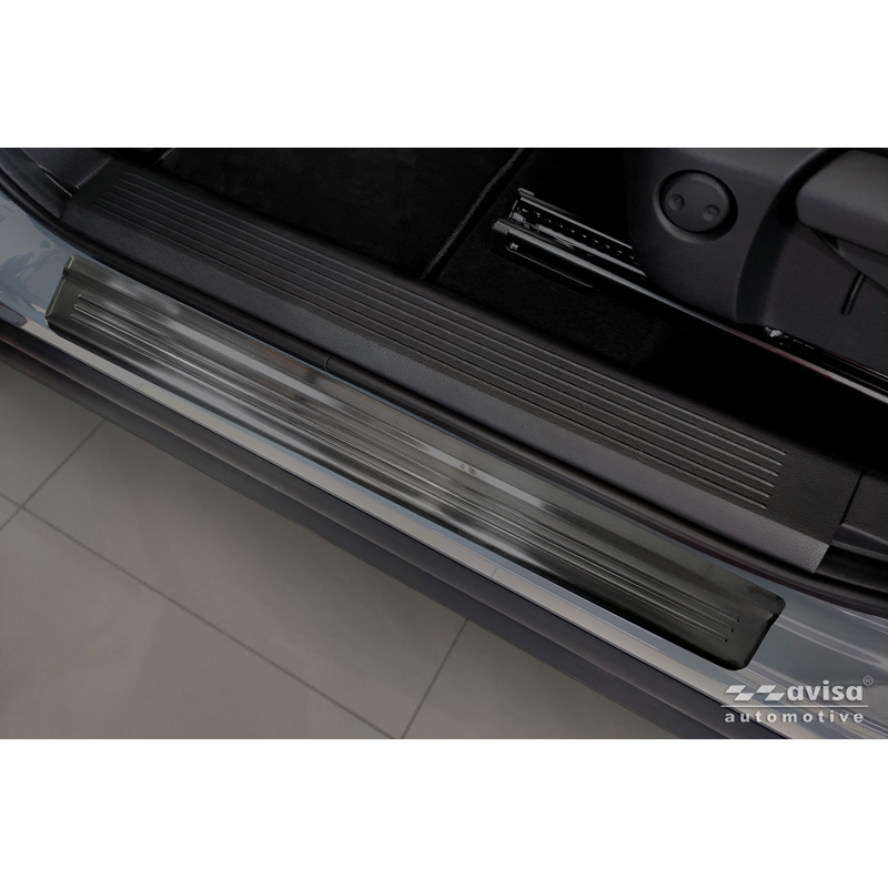 Avisa Zwart RVS Instaplijsten  Nissan Qashqai III 2021-2024 & Facelift 2024- - 'Lines' - 4-delig