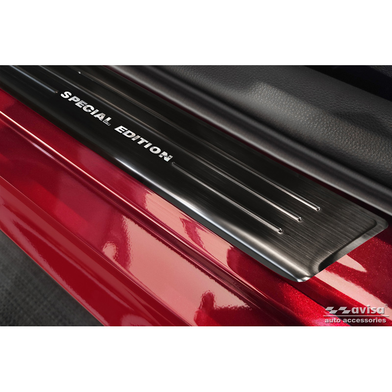 Black Inox door sill protectors  Toyota Yaris 2020- incl. Facelift, excl. GR / Toyota Yaris Cross 2021- / Toyota C-HR II 2023- - 'Special Edition' - 4-pieces