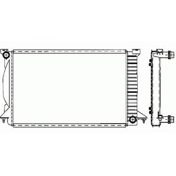 Radiator Audi A4 8H 00-06 NIET voor QUATTRO 2.5 TDI M+/-AC