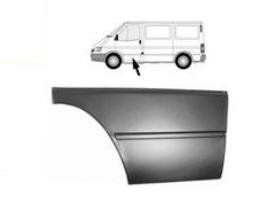 deurplaat, groot, links Ford Transit, 1986-1994