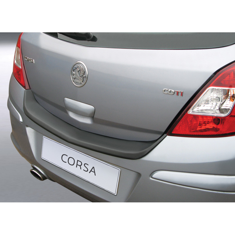 ABS Rear bumper protector  Opel Corsa D 5 doors 2006-2014 Black