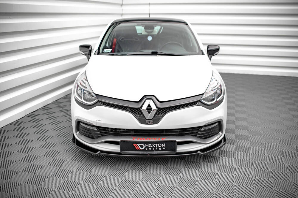 Voorspoiler V.2 Renault Clio 4 RS Maxton Glans Zwart