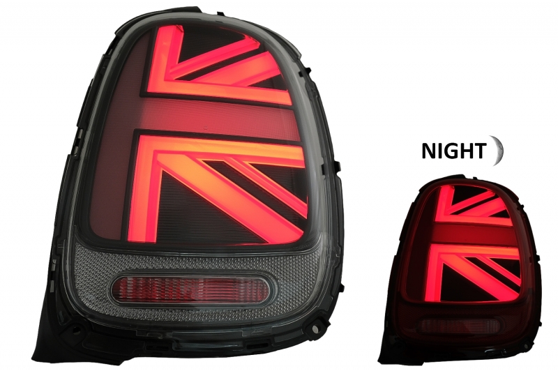 Tail Lights MINI ONE F55 F56 F57 3D 5D Cabrio (2014-2018) JCW Design Color: Red/Smoke