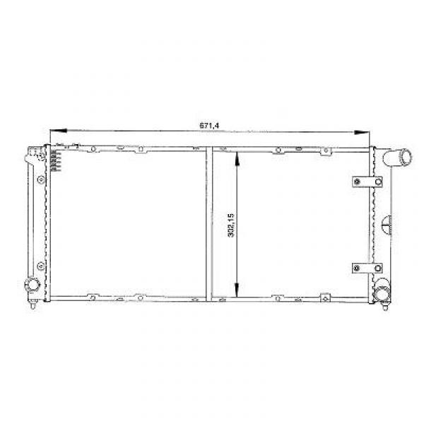 Radiator SEAT TOLEDO 91->> 671x302 1.8/2.0/1.9D/TD +AC