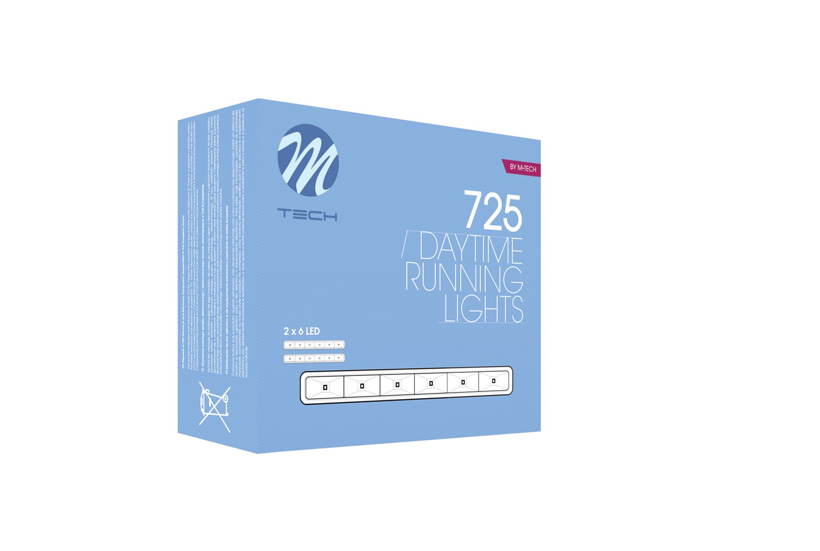 Dagrijlicht M-tech 725 HP LED Ultra Bright 6 LED