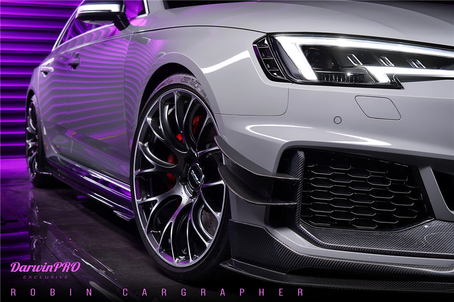 Audi RS4 B9 BKSS Style Front Canards Carbon 2017-2019