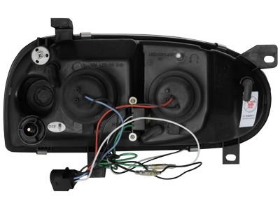 Koplampen VW Golf III Devil Eyes DRL look zwart
