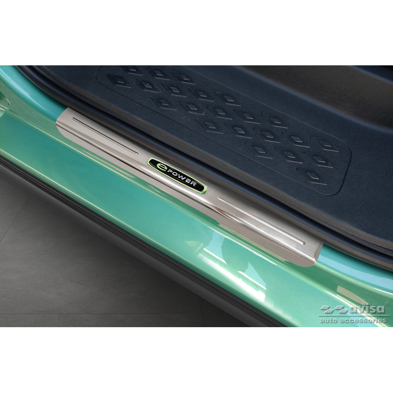 Inox door sill protectors  Volkswagen ID.Buzz 2022- 'E-Power' - 2-pieces