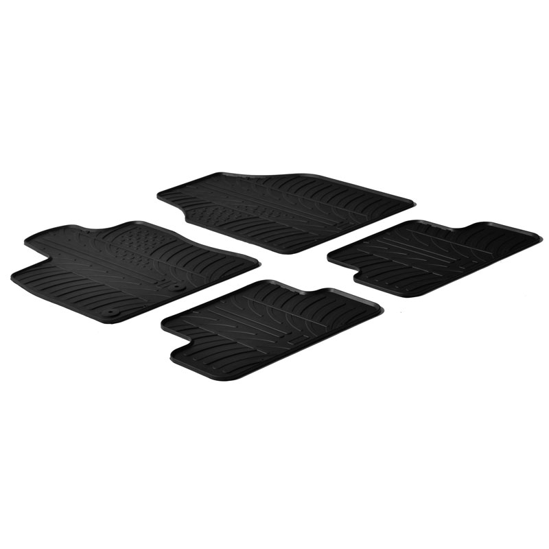 Rubbermatten  Nissan Qashqai 2007-2013 (T profiel 4-delig + montageclips)