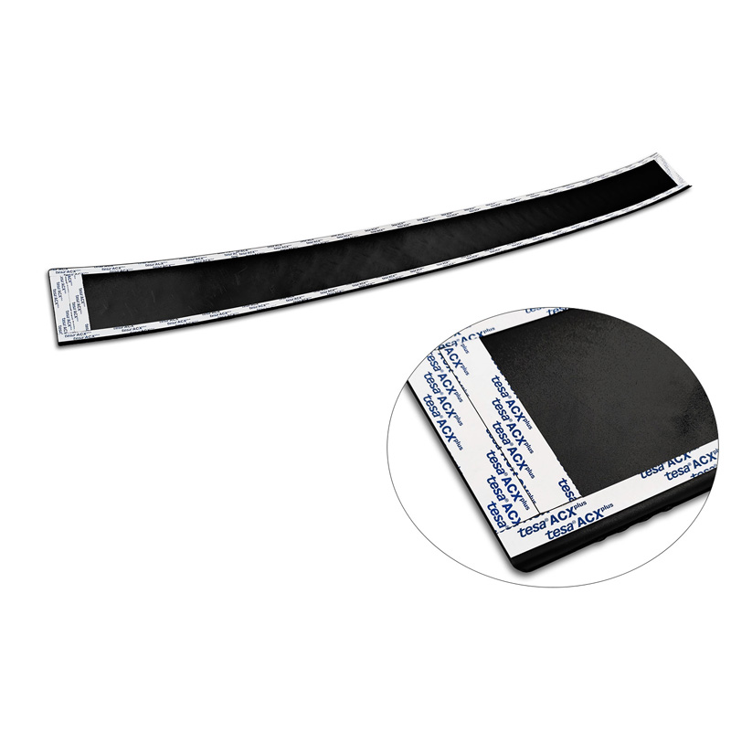 Matt Black Aluminum Rear bumper protector  Volkswagen Transporter T6 2015- & FL 2019- (with rear hatch) 'Riffled plate'