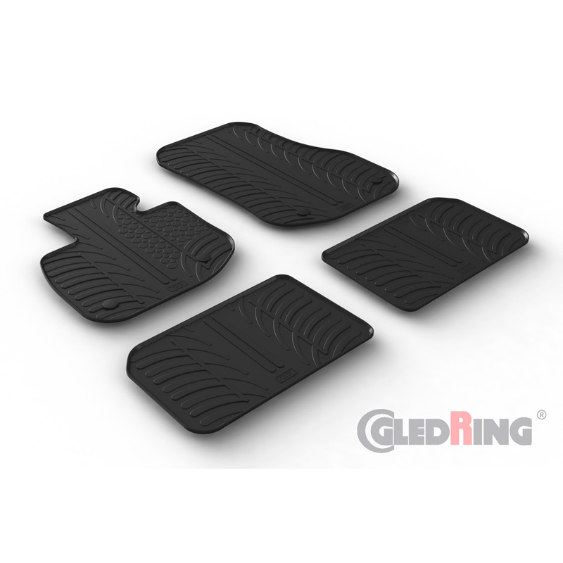Rubber car mats set  BMW iX1 (U11) 2022- (T profile 4-pieces)