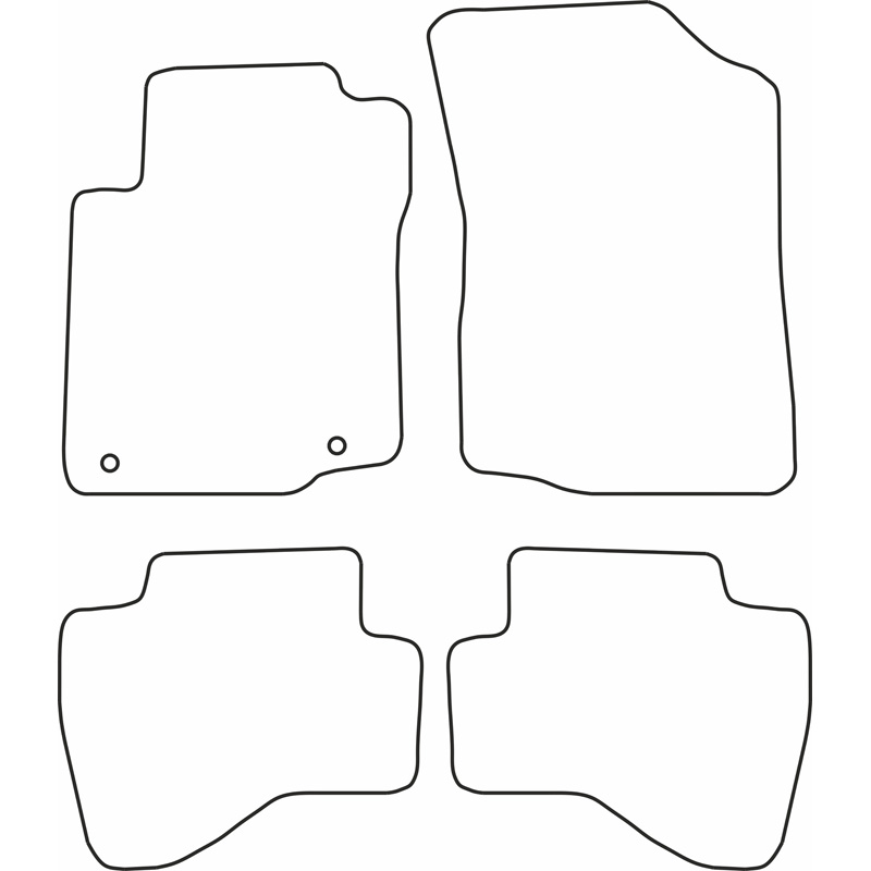Set velour car mats  Toyota Aygo 2010-2014
