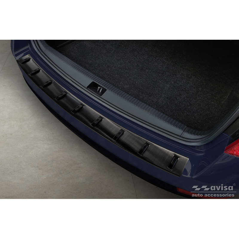 Zwart RVS Achterbumperprotector  Skoda Octavia III Combi Facelift 2017-2020 'STRONG EDITION'