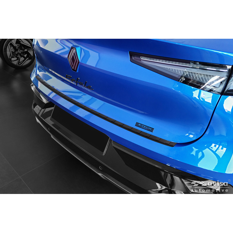 Matt Black Stainless Steel Rear bumper protector  Renault Rafale 2023- 'Ribs'
