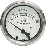 Classic Silverline Oliedruk meter 0-5 bar