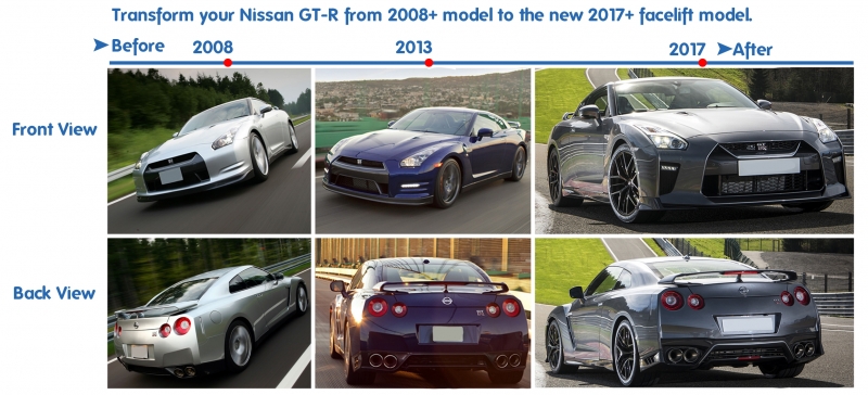 Body Kit Nissan GT-R (2008-2017) Facelift 2017 Design incl. lampen