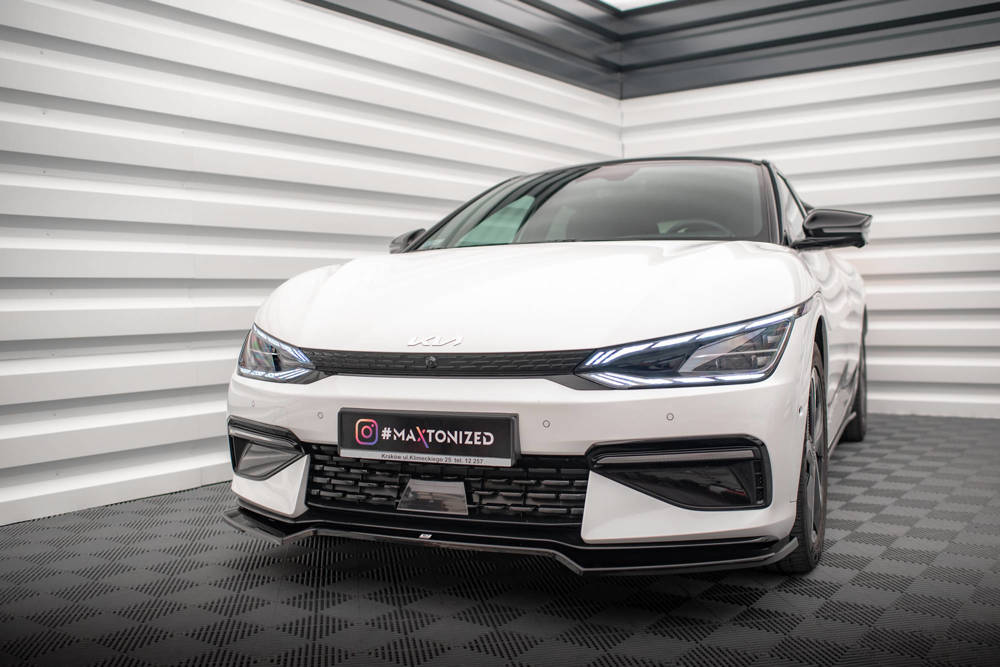 Voorspoiler V.1 Kia EV6 GT-Line Maxton Glans Zwart