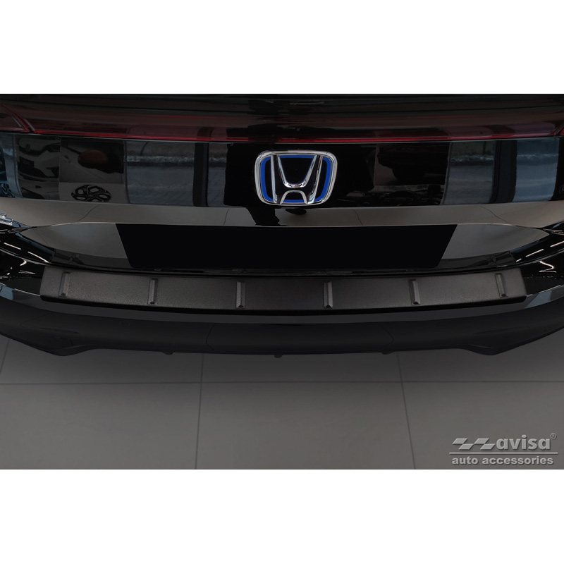 Matt Black Stainless Steel Rear bumper protector  Honda Civic XI HB 2022- 'Ribs'