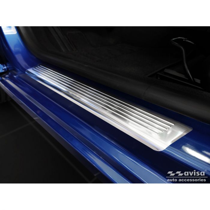 Inox door sill protectors  Dacia Sandero III 2020- incl. Stepway 'Lines' - 4-pieces