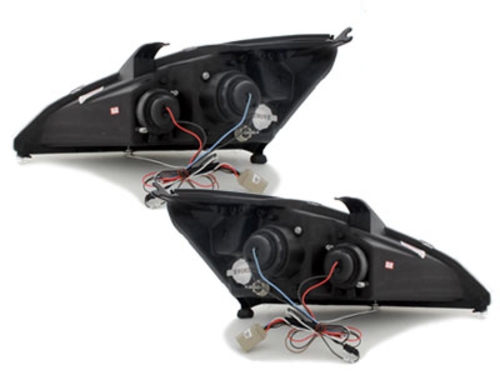 Koplampen Ford Focus 98-01 Devil Eyes DRL look zwart
