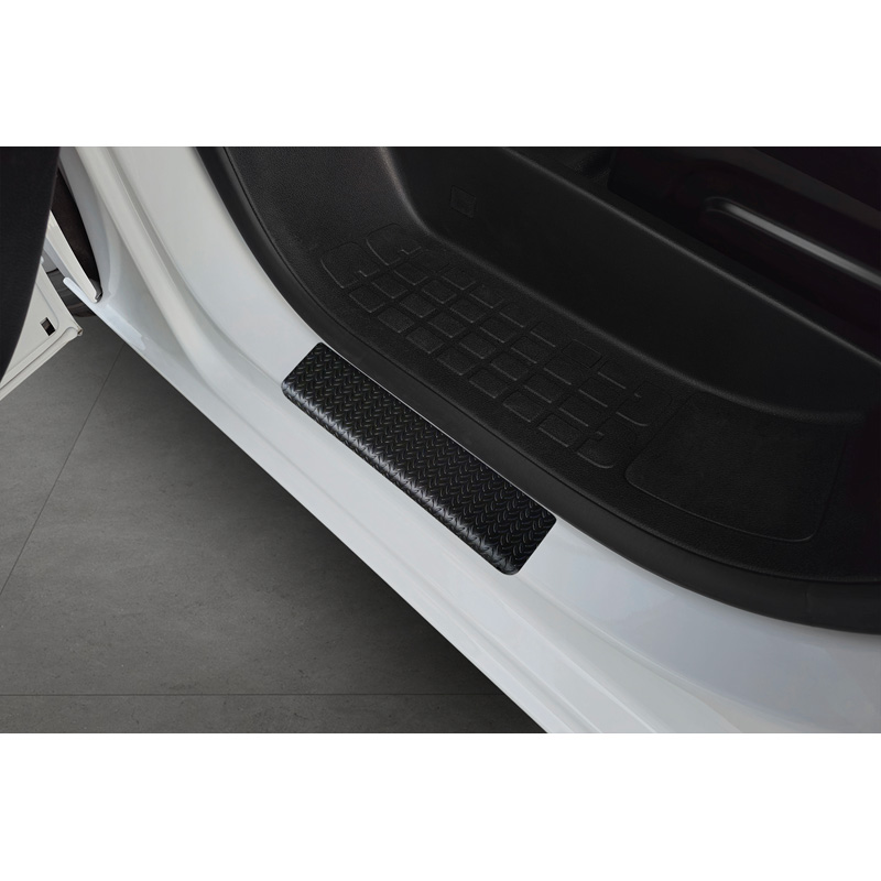 Aluminium lower door sill protectors 'Riffled Plate'  Toyota Proace Verso II, Citroen Spacetourer 2016- / Peugeot Expert 4d 2016-2021 & FL 2021- / Peugeot Traveller 2016-, Citroën Jumpy 4d 2016- / Opel Vivaro III, Opel Zafira Life 2019- - 4-pieces - Bla