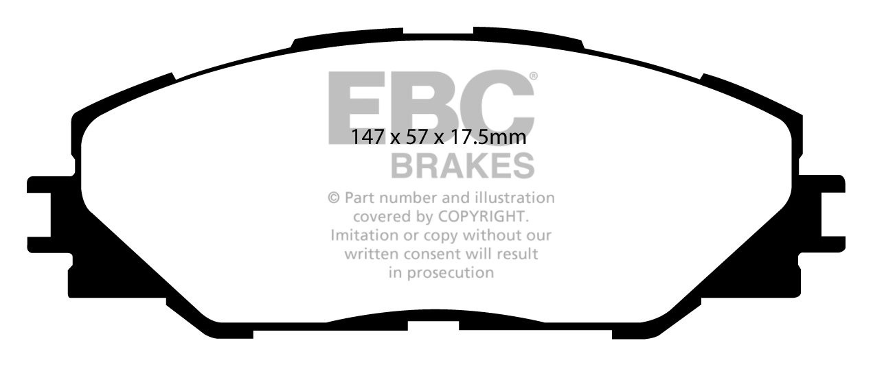 EBC Brakes TOYOTA Auris 2.2 TD 2006-.. Remblokken voorzijde