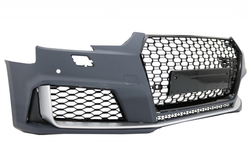Voorbumper Audi A4 B9 2015-2019 RS4 Look Zilver/Zwart