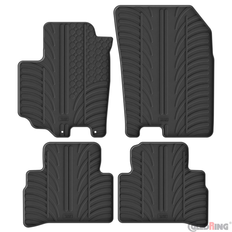 Gledring Rubber car mats set  Suzuki Vitara (LY) Hybrid 2020- (T profile 4-pieces + mounting clips)