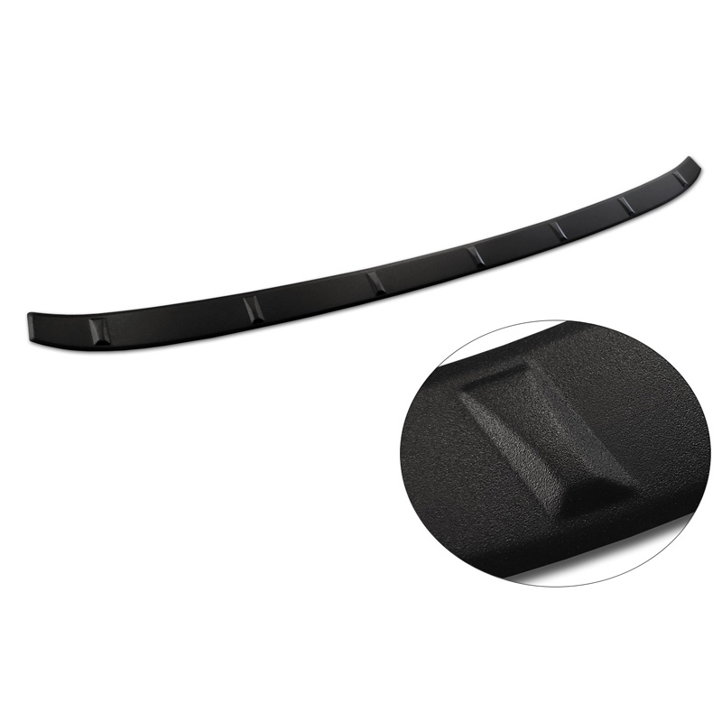 Matt Black Stainless Steel Rear bumper protector  BMW 3-Series G20 Sedan M-Package 2019- 'Ribs'
