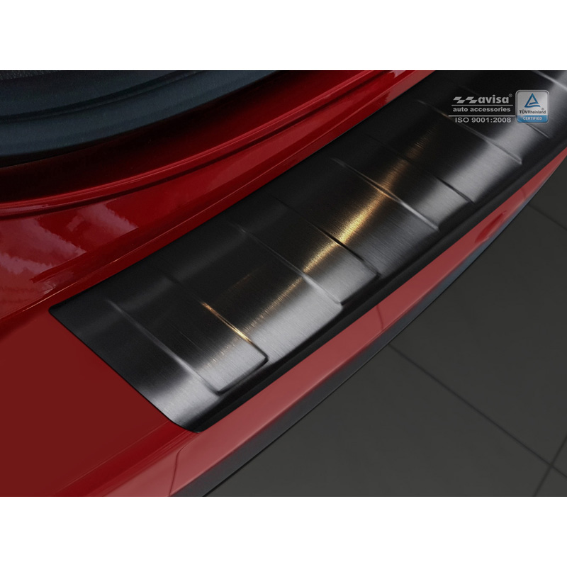 Zwart RVS Achterbumperprotector  Mazda CX5 II 2017- incl. Facelift 'Ribs'