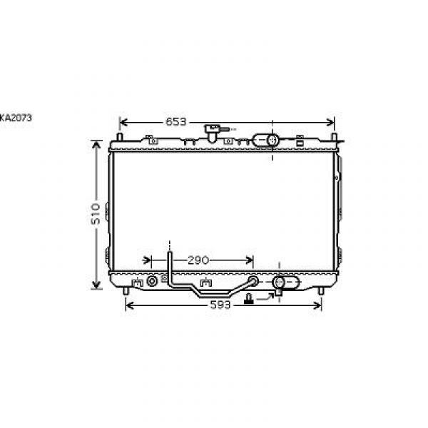 Radiator KIA CARENS 02-06 670x430 2.0 CRDI +/-AC