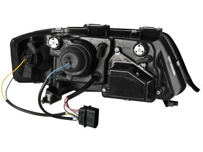 Koplampen Audi A6 97-01 Devil Eyes DRL look chroom