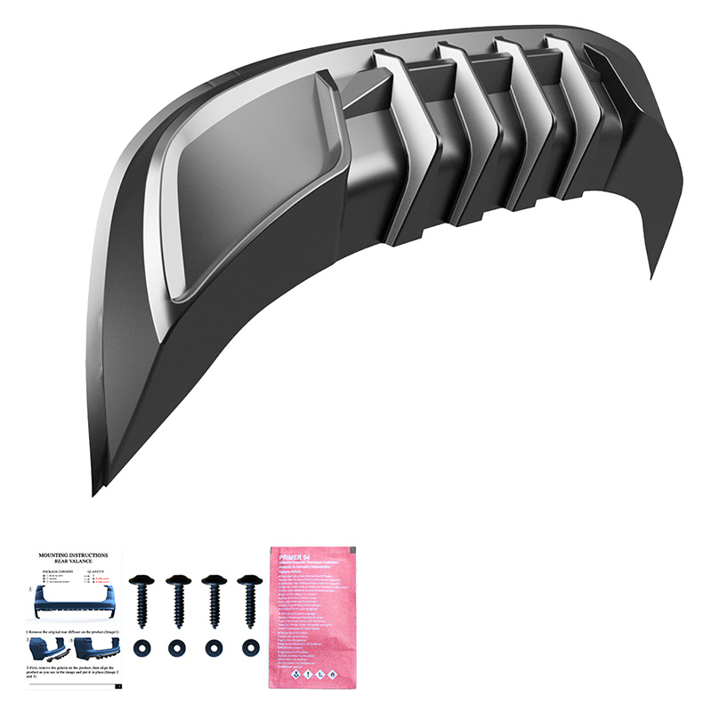 Oneway Rear Diffuser  Skoda Kodiaq I (NS7) Sportline 2017-2024 - Gloss black