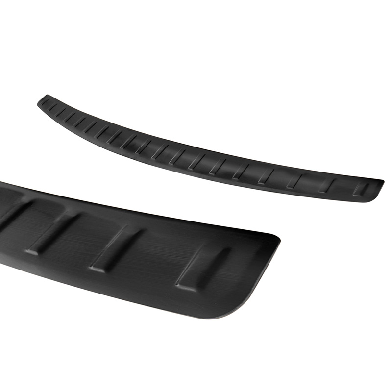 Black Stainless Steel Rear bumper protector  Mercedes A-Class Sedan W177 9/2018- 'Ribs'